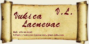 Vukica Lačnevac vizit kartica